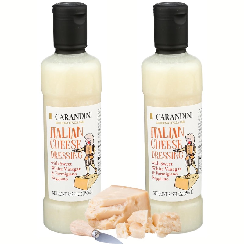 Carandini Italian Cheese Dressing With Sweet White Vinegar & Parmigiano Reggiano Dop – Gourmet, Gluten-Free, Light & Creamy, Swe