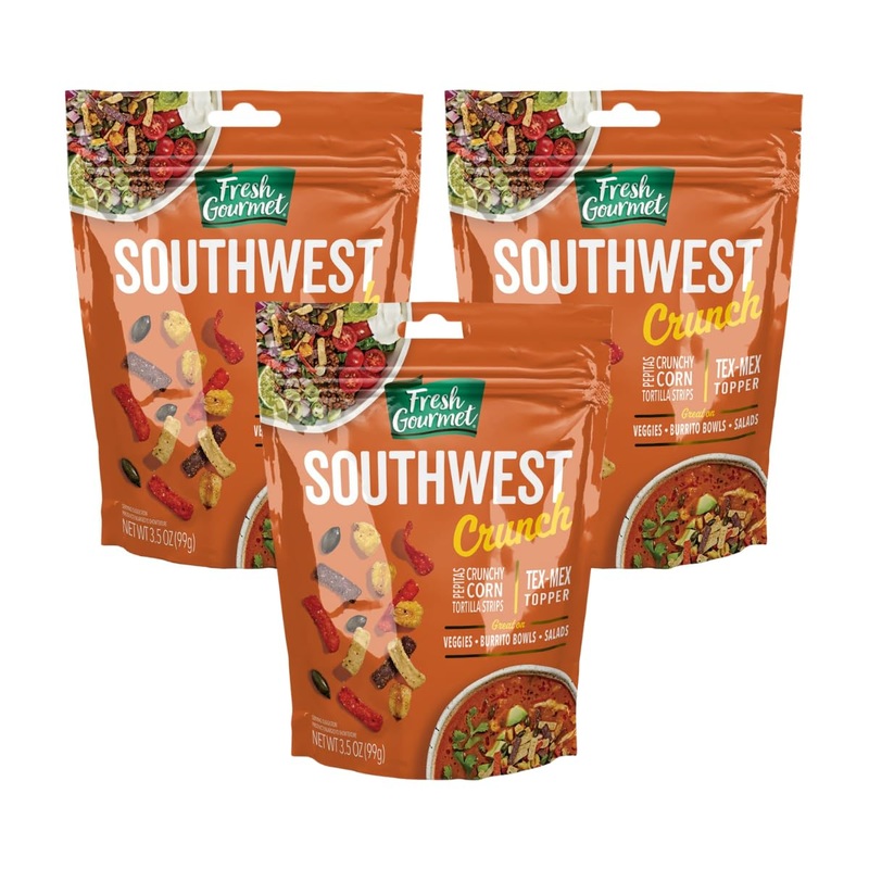 Fresh Gourmet Savory Southwest Crunch Tex-Mex Topper – 3.5Oz (Pack Of 3)