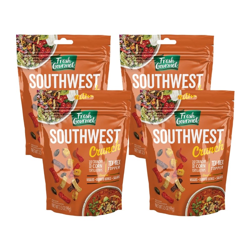 Fresh Gourmet Savory Southwest Crunch Tex-Mex Topper – 3.5Oz (Pack Of 4)