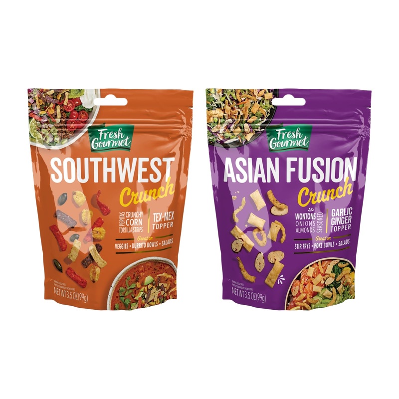 Fresh Gourmet Variety, 1 Asian Fusion Crunch, 1 Southwest Crunch, 3.5 Oz Each, 1 Ct