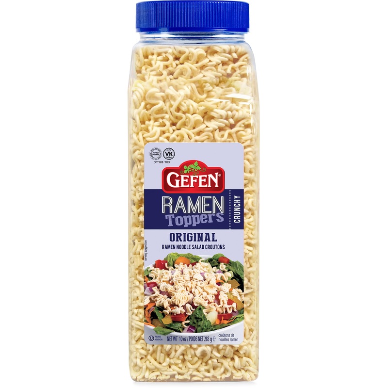 Gefen Ramen Salad Toppers, 10 Oz | Ready To Use | Crunchy Salad Topping | Ramen Noodle Croutons | Soup Toppers