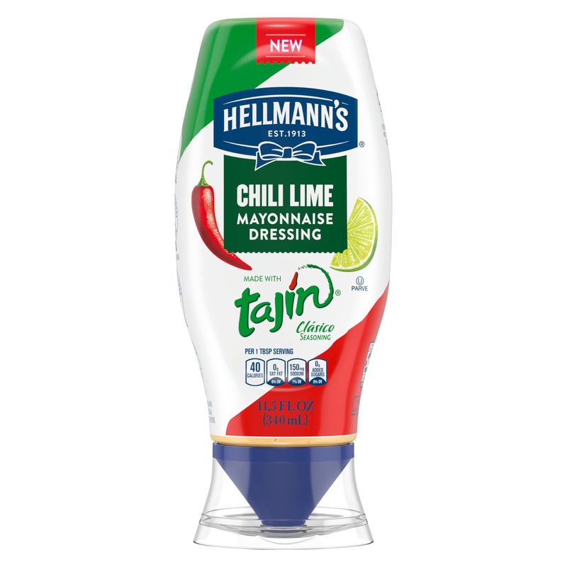 Hellmann’S Mayonnaise Dressing Chili Lime For Grilled Corn, Tacos, Grain Bowls & More, With Taj  N Cl  Sico Seasoning, Real Ingr