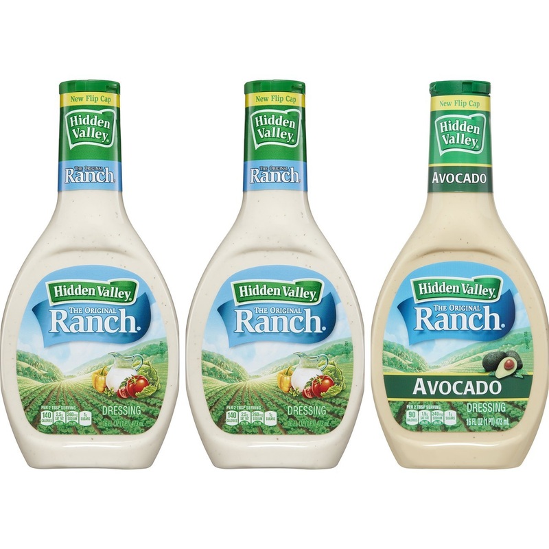 Hidden Valley Original Ranch Dressings, Original And Avocado – 16 Ounce Bottle – 3 Pack