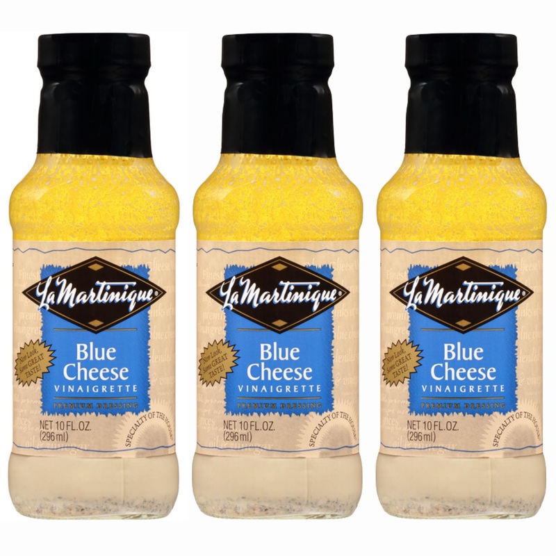 La Martinique Blue Cheese Vinaigrette Dressing – Hand-Crumbled Blue Cheese Salad Dressing – Specialty Of The House – 10 Ounce Bo