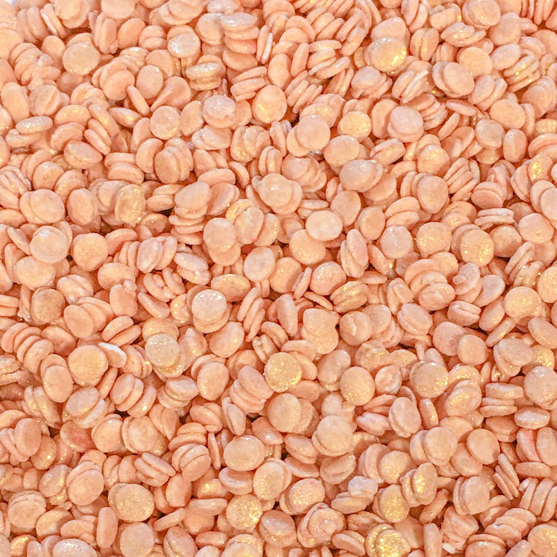Light Rose Gold Sequin Confetti Sprinkles For Cakes And Cupcakes 4Oz