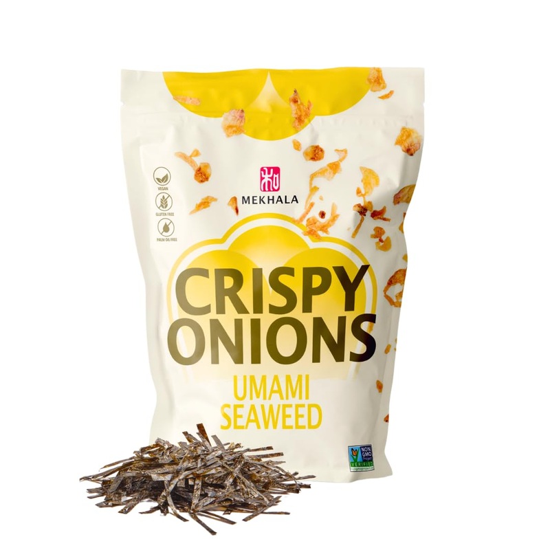 Mekhala Umami Seaweed Crispy Onions – Salad Toppings Crunchy Fried Onions For All-Purpose Seasoning Like Keto, Ramen Toppings, A