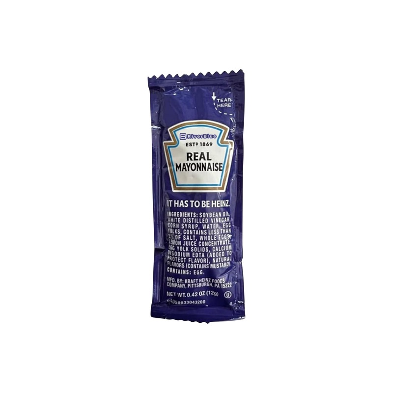 Riverblue Mayonnaise Packets – 50-Pack Of Convenient, Single-Serve Mayo For Travel, Restaurants, Picnics & More