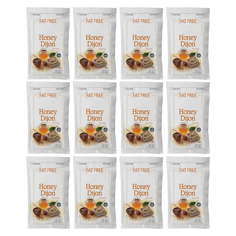 Salad Dressing 1.5 Oz. Packet | Pack Of 12 | (Fat Free Honey Dijon Mustard)