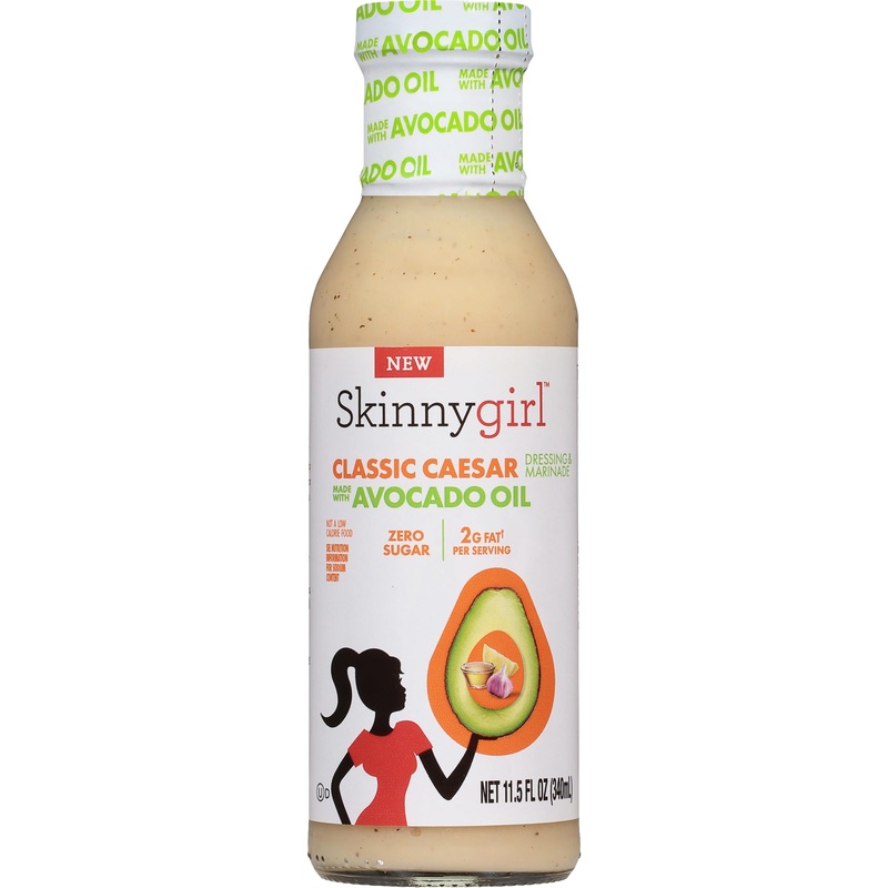 Skinnygirl Sugar Free Gluten Free Avocado Oil Salad Dressing, Creamy Caesar, 11.5 Ounce (Pack Of 6)