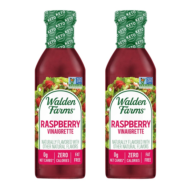 Walden Farms Raspberry Vinaigrette – Calorie-Free, Gluten-Free, Low Carb, Keto-Friendly, Vegan, Sugar-Free, Dressing With Bold R