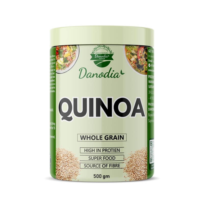 Danodia Foods Hulled Quinoa Grains, 500G (1.1Lb, 17Oz) | Gluten Free, Non Gmo Supergrain | Nutrient Rich Alternative Of Rice