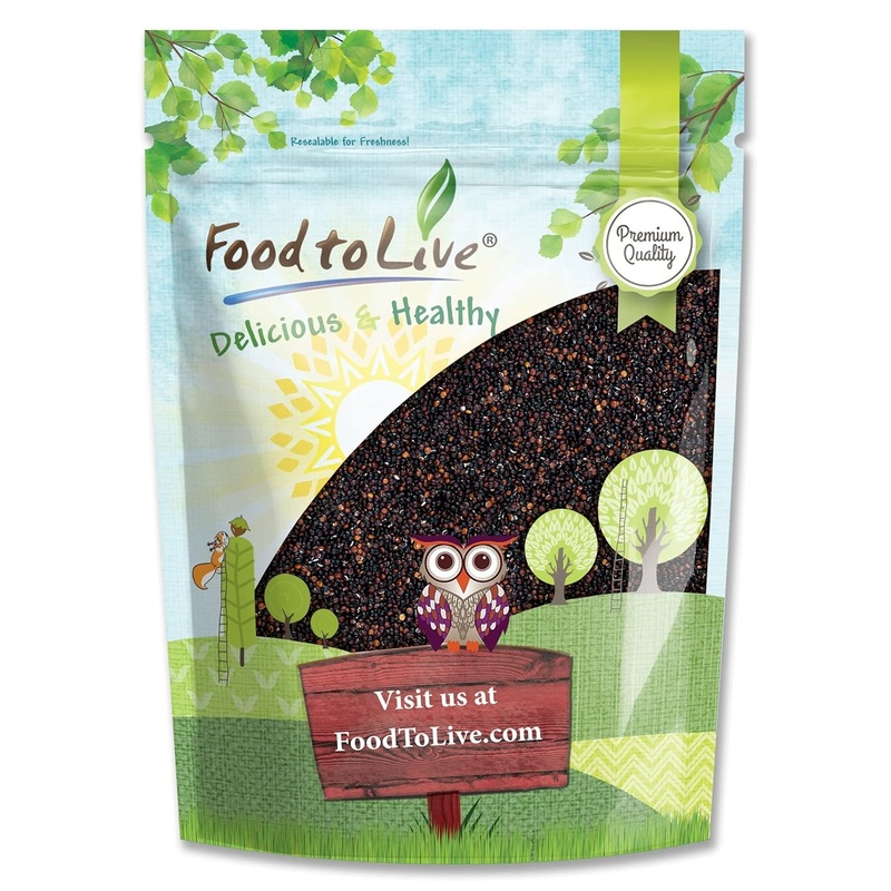 Food To Live Black Quinoa, 12 Ounces – Whole Grain, Raw, Vegan, Sirtfood, Bulk. Easy To Cook. Good Source Of Fiber, Plant-Based