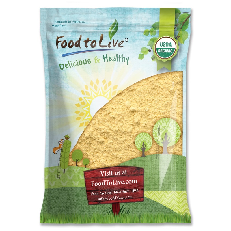 Food To Live Gluten Free Organic Chickpea Flour, 8 Pounds Non-Gmo, Finely Milled Dried Garbanzo Beans, Vegan, Kosher, Bulk. High