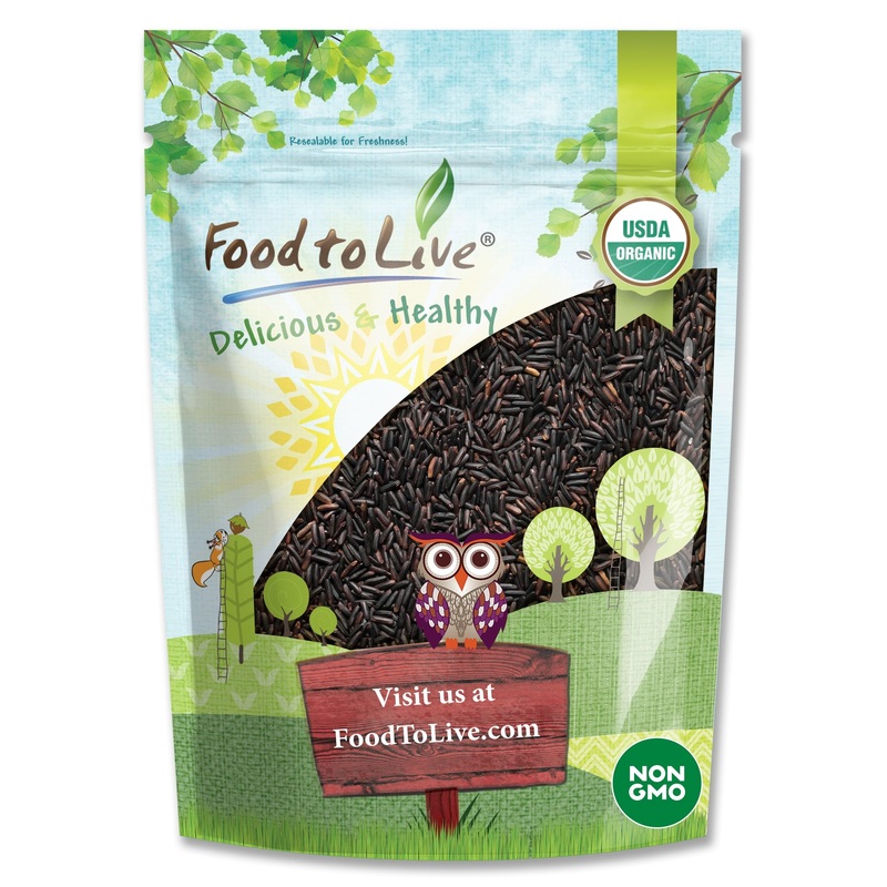 Food To Live Organic Black Rice, 1.5 Pounds – Whole Grain Non-Gmo Rice. Nutty And Sweet Flavor. Rich In Antioxidants And Dietary