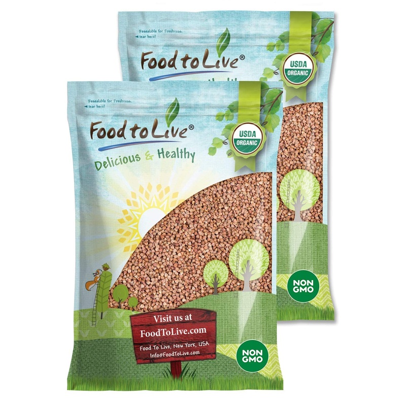 Food To Live Organic Buckwheat Kasha (Grechka, Toasted Whole Groats, Non-Gmo, Kosher, Sirtfood, Bulk) By Food To Live – 20 Pound