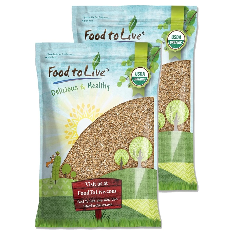 Food To Live – Organic Cracked Wheat Berries, 18 Pounds – Non-Gmo. Cleaned, Crushed & Sifted Hard Red Winter Groats. Raw, Vegan,