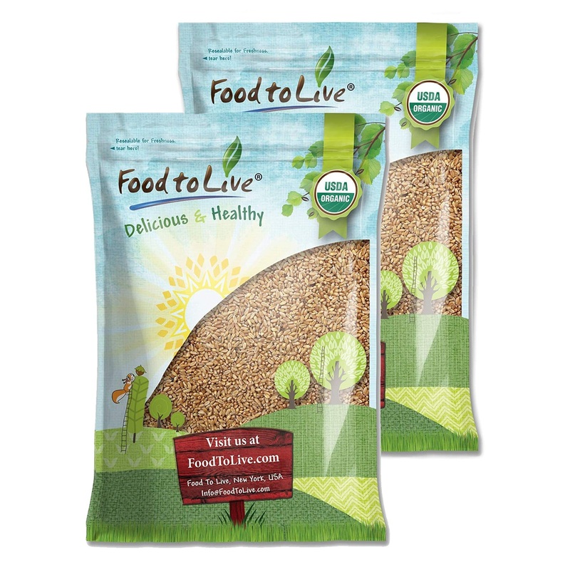 Food To Live – Organic Hard Red Wheat Berries, 25 Pounds Non-Gmo, Kosher, Raw, Sproutable, Vegan, Sodium And Sugar Free