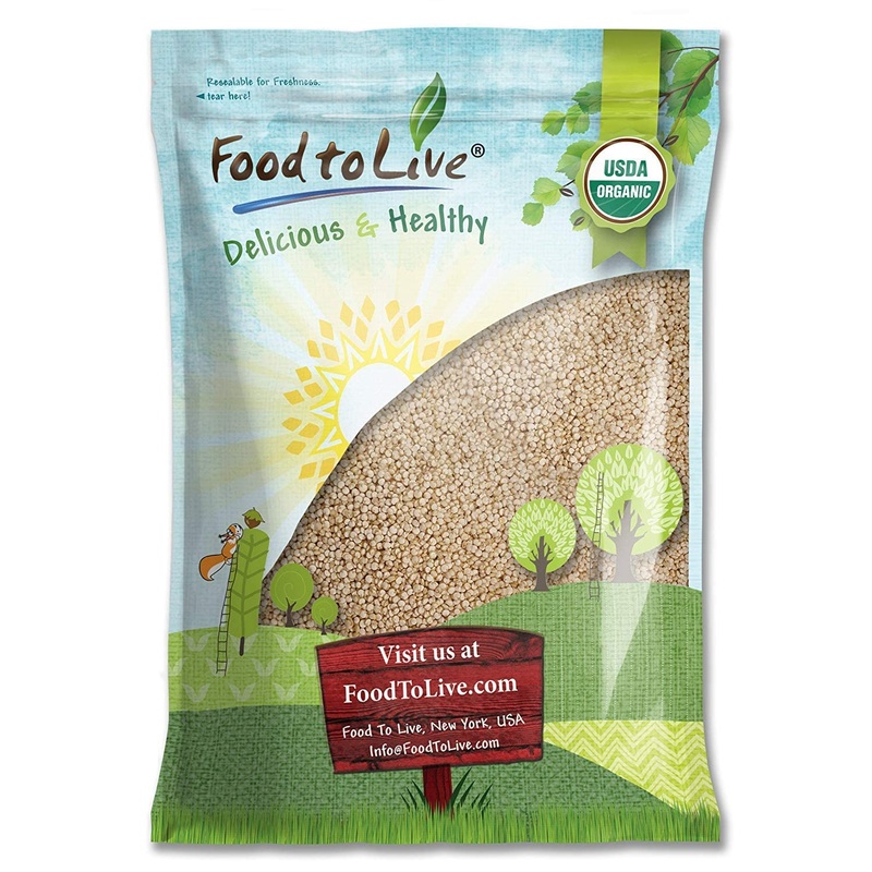 Food To Live – Organic Royal White Quinoa, 10 Pounds Whole Grain, Non-Gmo, Kosher, Raw, Vegan, Sirtfood, Bulk