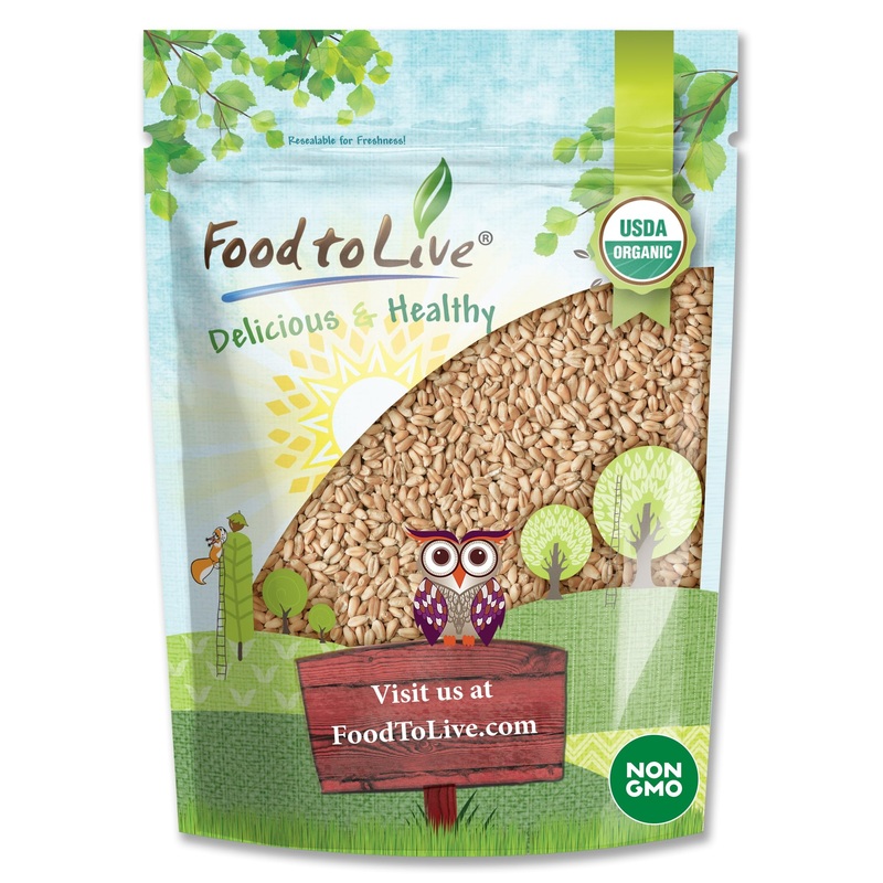 Food To Live Organic Soft White Wheat Berries, 1 Pound – Premium Non-Gmo Whole Grain Wheat For Milling, Sprouting, Cooking And B