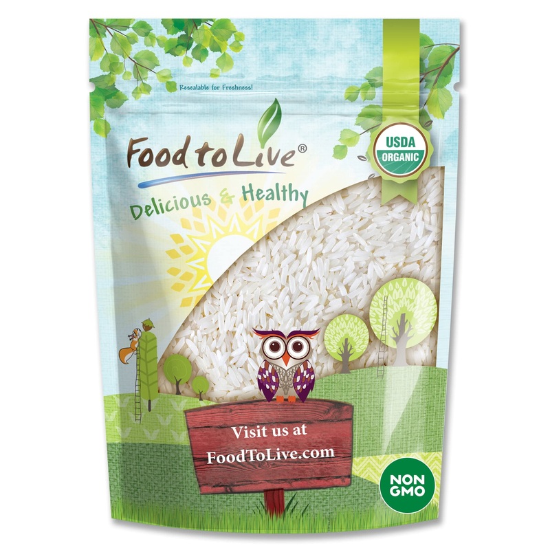 Food To Live – Organic White Jasmine Rice, 1 Pound – Non-Gmo, Long-Grain Rice Variety, Raw, Vegan, Kosher, Bulk