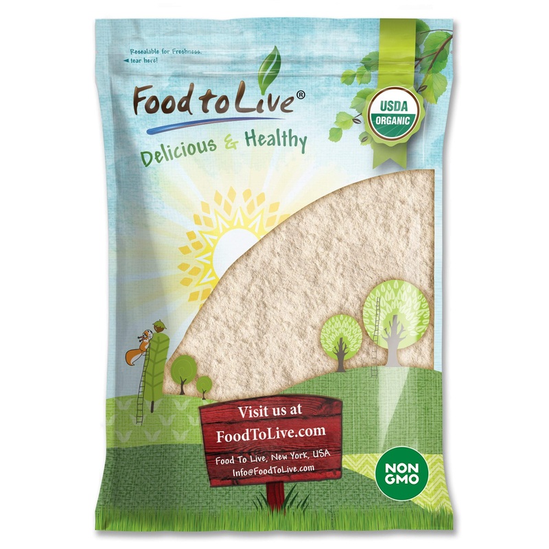 Food To Live Organic White Quinoa Flour, 8 Pounds – Non-Gmo, Fine Ground Whole Grains, Vegan Meal, Kosher, Bulk Powder. Good Sou