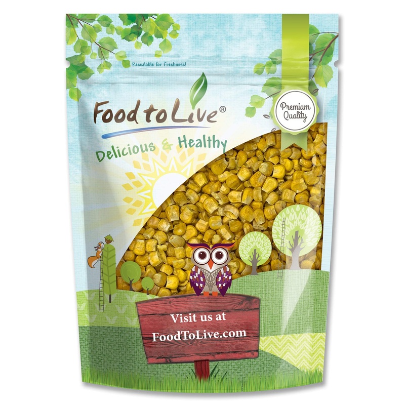 Food To Live Super Sweet Corn Kernels, 8 Ounces – Freeze-Dried, Raw, Kosher, Vegan, Bulk. No Sugar Added. Crunchy Snack. High In