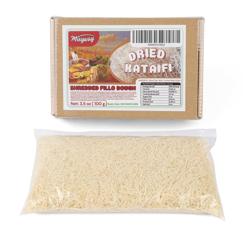 Kataifi Shredded Fillo Dough 3.5 Oz (100 Gr.) For Dubai Chocolate Bar Pistachio, Kadayif For Knafeh Pistachio Chocolate Bar Past