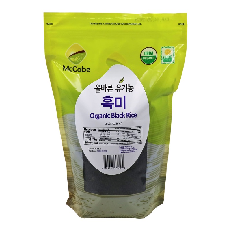 Mccabe Organic Black Rice – Gluten Free Black Rice – Rich In Fiber & Minerals | Usda And Ccof Certified | Packed In Usa | 48 Oz
