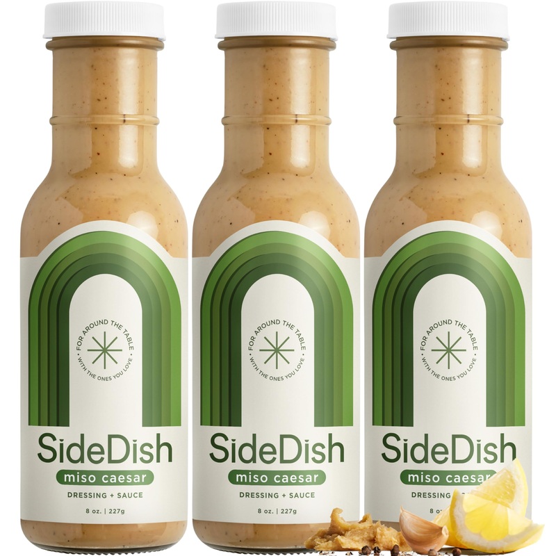 Miso Caesar Dressing (Pack Of 3) – Seed Oil Free Salad Dressing Made W/Avocado Oil – Refined Sugar Free, Dairy & Gluten Free Dip