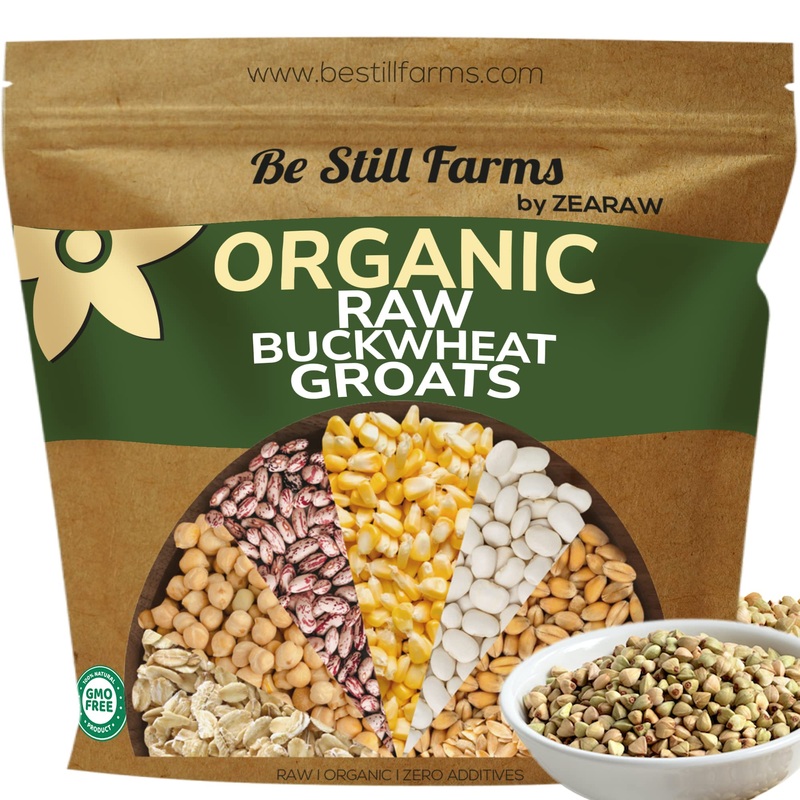 Organic Buckwheat Groats Bulk (4.8Lb) – Whole Raw Buckwheat Hulled By Be Still Farms – Great For Cereal, Salad, Side Dish – High
