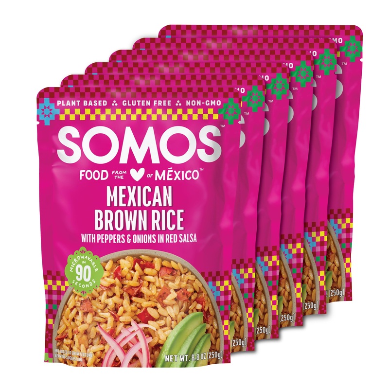 Somos Mexican Brown Rice – Gluten Free, Non-Gmo, Vegan & Microwavable Meals Ready To Eat – Delicious, Healthy & Convenient – Per