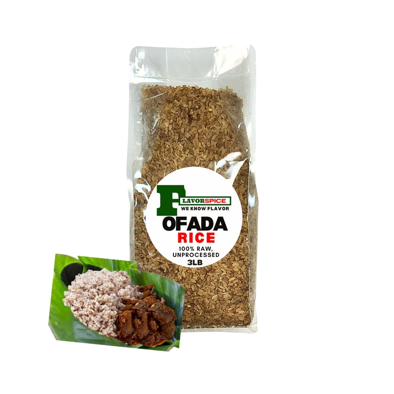 Traditional Local Rice – Ofada Rice Nigeria 3Lb | Raw, Unrefined, Unprocessed And Unpolished | Wild Rice