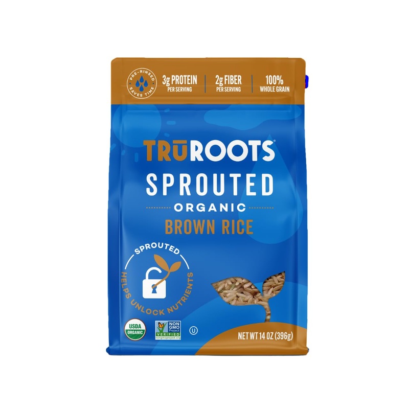Truroots Organic Germinated Brown Rice, 14 Ounces, Certified Usda Organic, Non-Gmo Project Verified