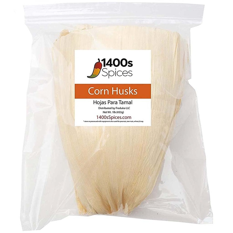 1Lb Corn Husks For Mexican Tamales (Large And Small Tamale Wrappers), Hojas De Maiz Para Tamal By 1400S Spices