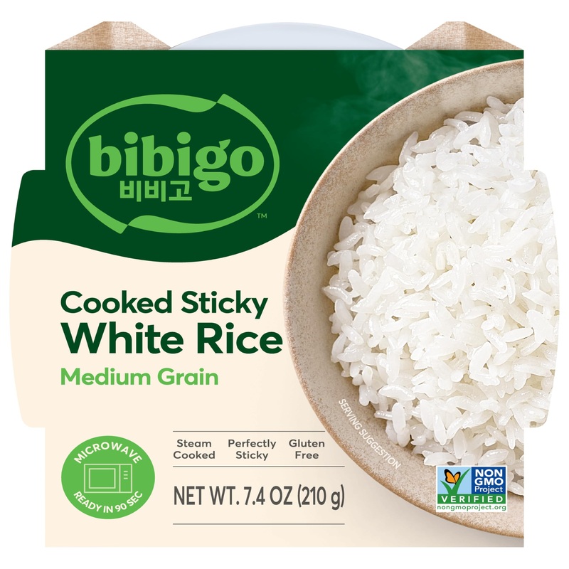 Bibigo Cooked Sticky White Rice – 6 Pack