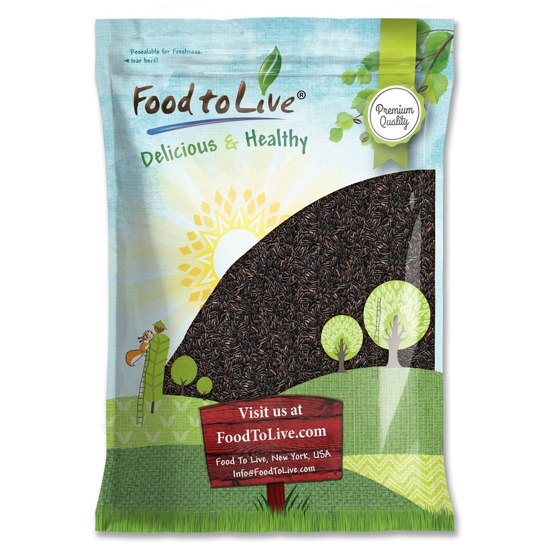 Food To Live Black Rice, 12 Pounds Whole Grain, Medium-Grain Rice, Kosher, Vegan, Bulk. Nutty, And Sweet Flavor. Rich In Antioxi