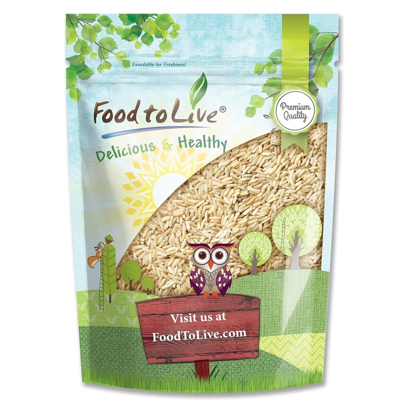 Food To Live Jasmine Brown Rice, 5 Pounds – Whole-Grain And Long-Grain Thai Rice, Vegan, Kosher, Bulk. Higher In Fiber Than Whit