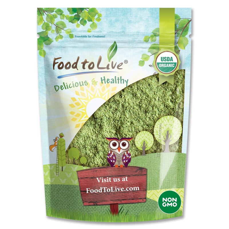 Food To Live Organic Barley Grass Powder, 6 Ounces – Non-Gmo, Finely Ground Whole Dried Young Leaves, Pure, Kosher, Vegan, Bulk.
