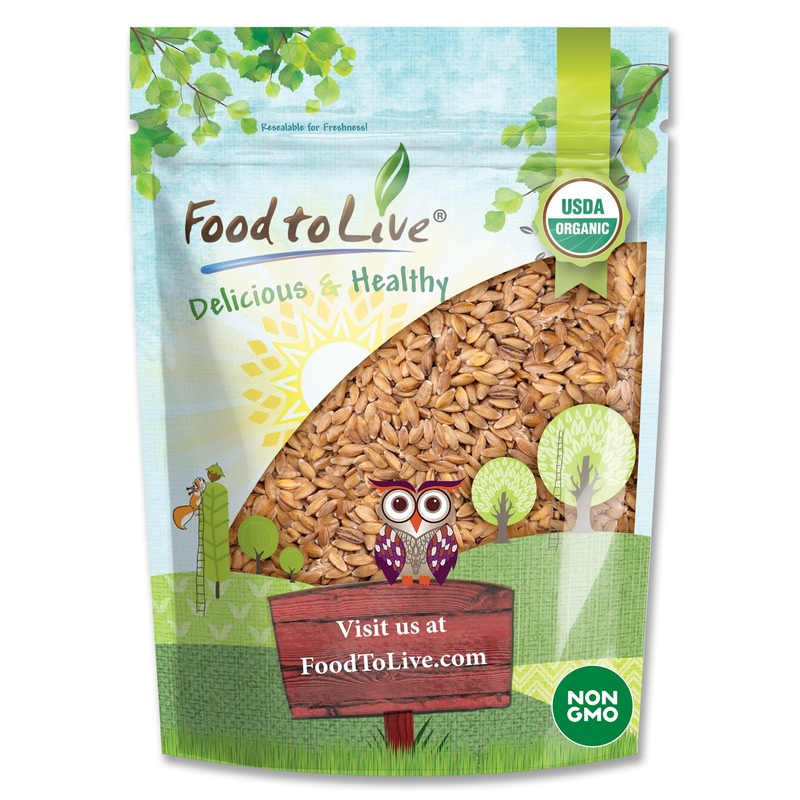 Food To Live – Organic Einkorn Wheat Berries, 5 Pounds – Non-Gmo, Good Source Of Protein, Fiber, And Vitamins. Low-Glycemic Inde