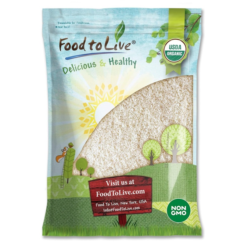 Food To Live Organic Long Grain White Rice, 10 Pounds – Non-Gmo, Vegan, Kosher. Easy To Cook. Stays Separate And Fluffy. Low In