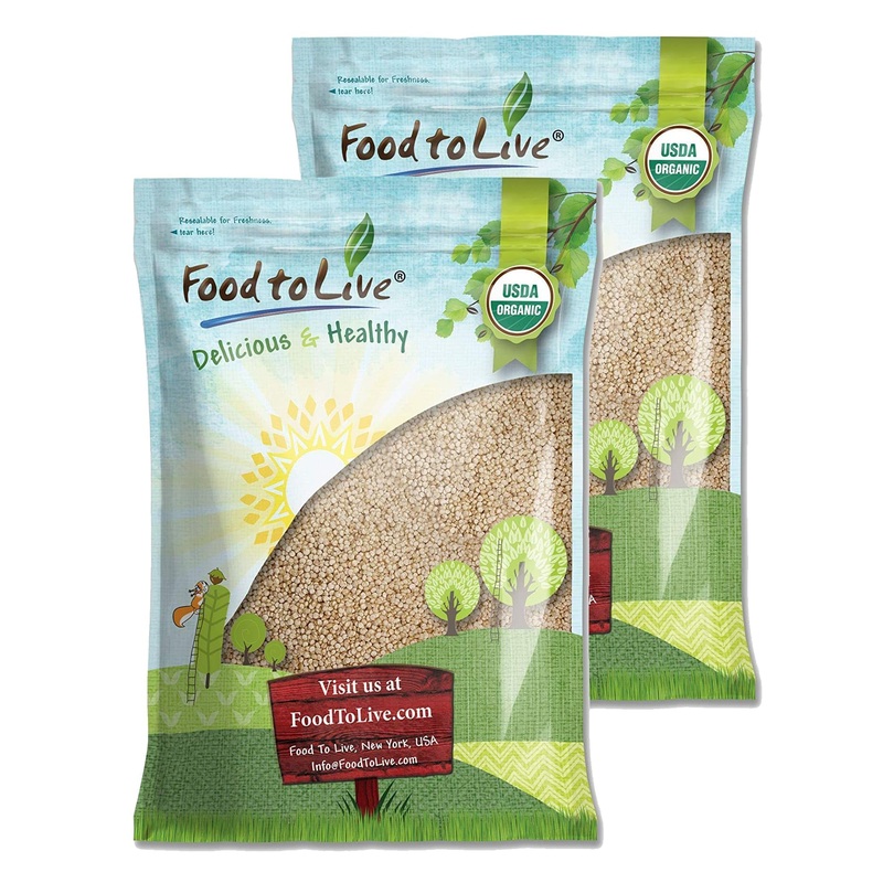 Food To Live Organic Royal White Quinoa, 25 Pounds – Whole Grain, Non-Gmo, Kosher, Raw, Vegan, Sirtfood, Bulk