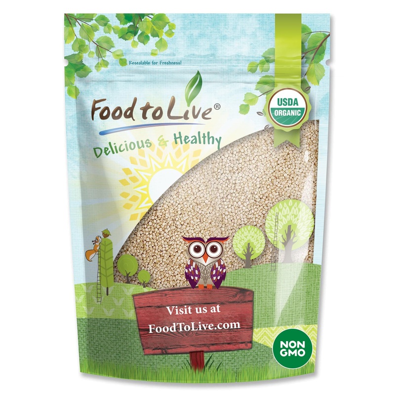Food To Live Organic Royal White Quinoa, 4 Pounds – Whole Grain, Non-Gmo, Kosher, Raw, Vegan, Sirtfood, Bulk