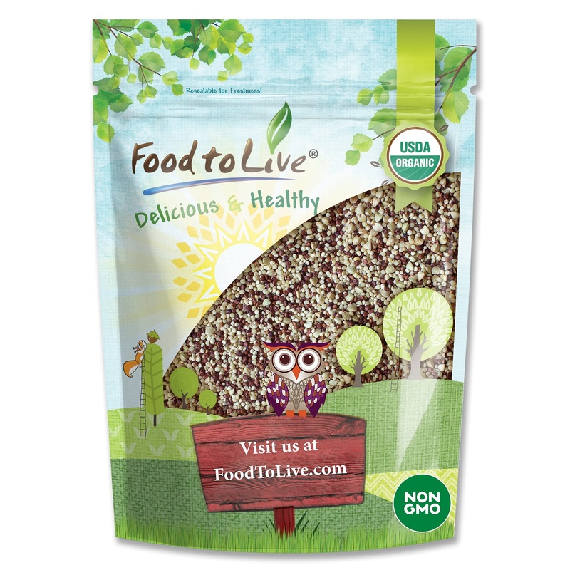 Food To Live Organic Super Grains Blend, 5 Pounds – A Mix Of Millet, Buckwheat, Red And White Quinoa. Non-Gmo, Non-Irradiated, V
