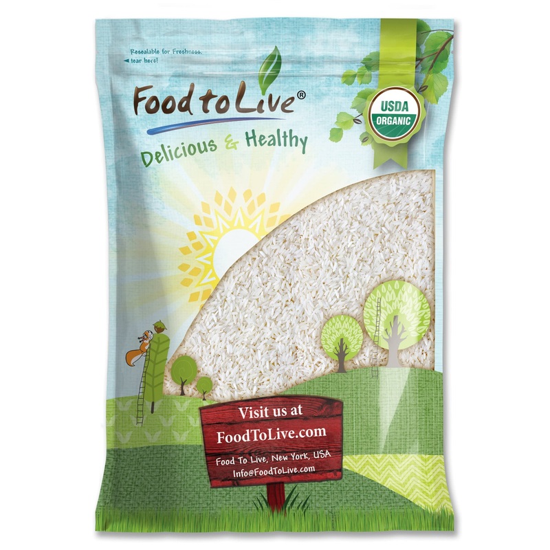 Food To Live – Organic White Jasmine Rice, 10 Pounds – Non-Gmo, Long-Grain Rice Variety, Raw, Vegan
