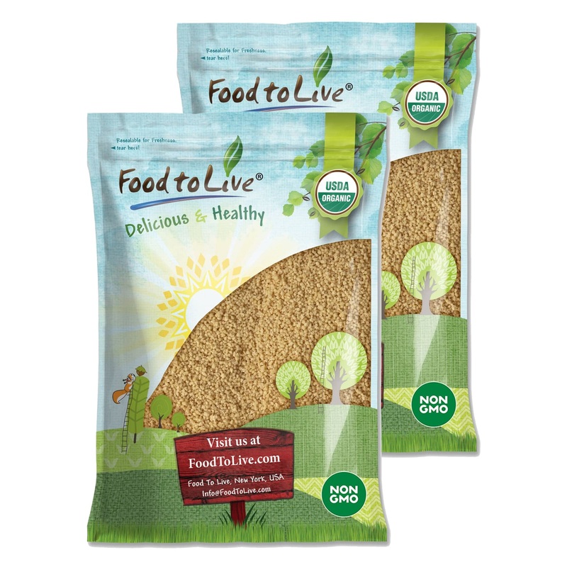 Food To Live – Organic Whole Wheat Couscous, 25 Pounds Non-Gmo, Kosher, Raw, Vegan, Bulk
