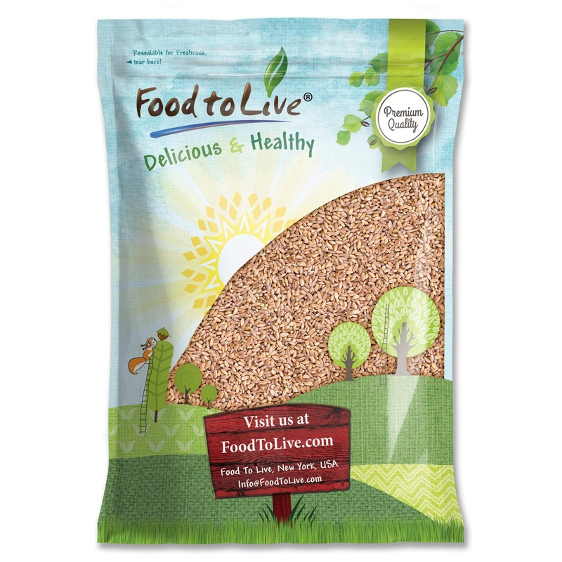 Food To Live Pearled Farro Grain, 8 Pounds – Kosher, Vegan, Whole Grain In Bulk, Good Source Of Dietary Fiber, Protein And Iron