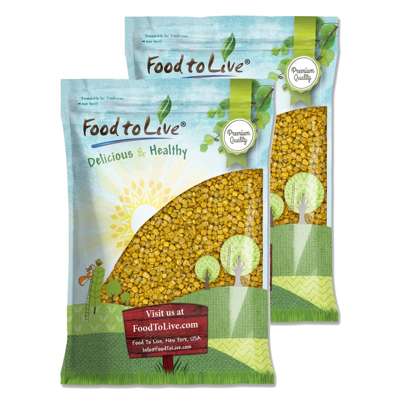 Food To Live Super Sweet Corn Kernels, 4 Pounds – Freeze-Dried, Raw, Kosher, Vegan, Bulk. No Sugar Added. Crunchy Snack. High In