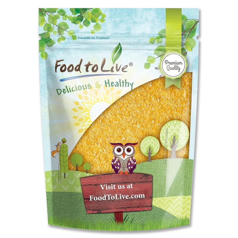 Food To Live Yellow Polenta, 1 Pound – Finely Ground Cornmeal. Product Of Italy. Easy To Cook. Creamy, Smooth Texture. Rich In A