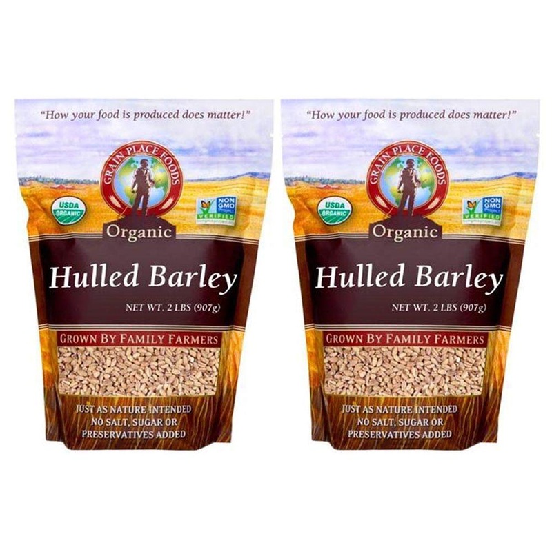 Grain Place Foods | Non-Gmo Organic Hulled Barley | Made In The Usa | 2 Lb Bag | 2 Pack