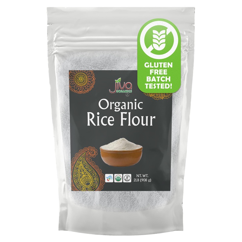 Jiva Organics Premium White Rice Flour 2 Lb Bag – Gluten Free, Non Gmo
